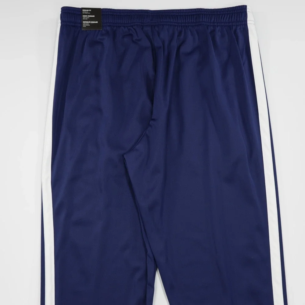 Adidas Men's 3 Stripes Tricot Regular Tapered‎ Lightweight Track Pants Blue M